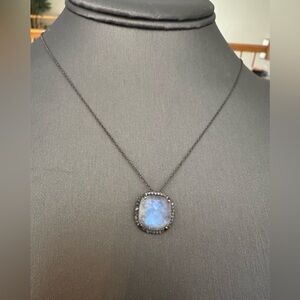 New Adornia Moonstone & Diamond Necklace